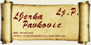 LJerka Pavković vizit kartica